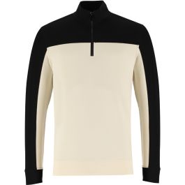 niko Nikos Colourblock Quarter Zip Sweat Top Mens Black | Casual Style