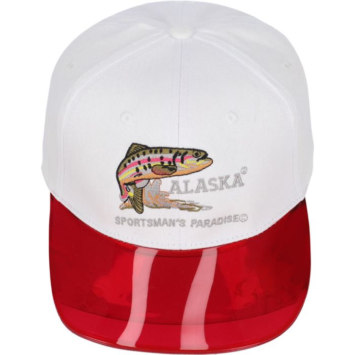 Alaska 6 Panel Plastic Peak Cap White | Sun Protection Cap