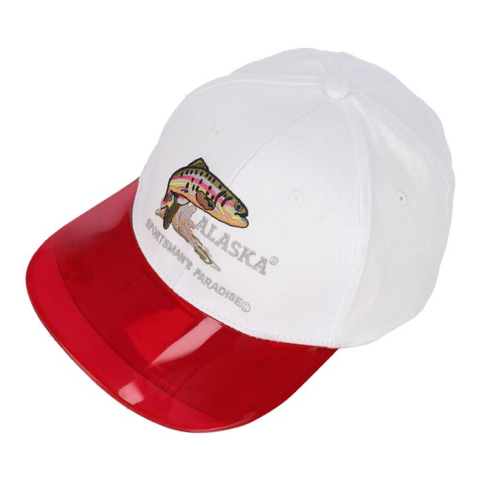 Alaska 6 Panel Plastic Peak Cap White | Sun Protection Cap