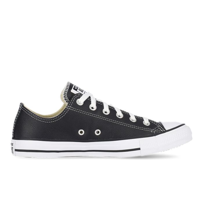 Skipper Bar Converse All Star Classic Leather Low Mens Shoes Black