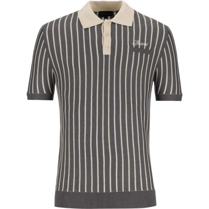 Baroni Johnny Collar Knitted Golfer Laurel – Men's Smart-Casual