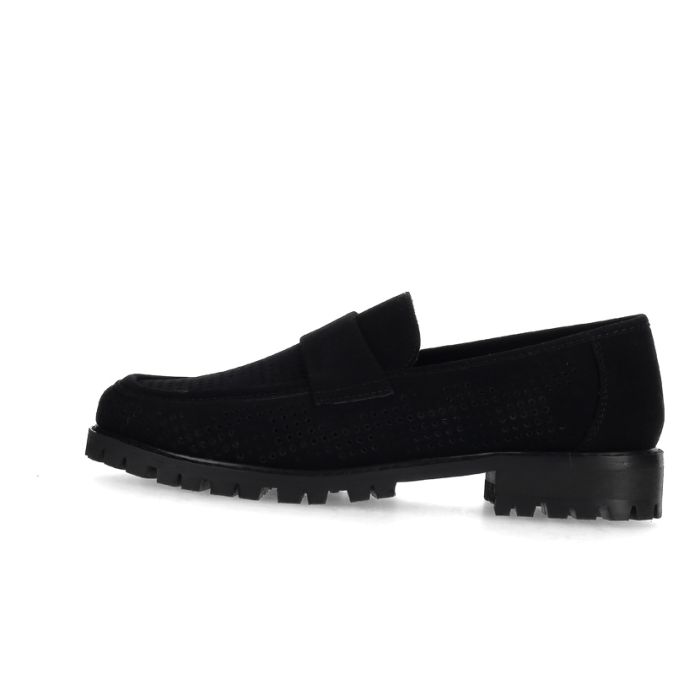 CRO816B-P-CROUCH-TREAD-PINPUNCH-SUEDE-BLK-TR1917-V1 CRO816B-P-CROUCH-TREAD-PINPUNCH-SUEDE-BLK-TR1917-V1