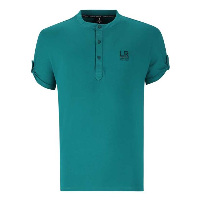 LR594TG-MANDARIN-BUTTON-T-SHIRT-TEAL-GREEN-LR-SS24-MA-0006-V1 LR594TG-MANDARIN-BUTTON-T-SHIRT-TEAL-GREEN-LR-SS24-MA-0006-V1