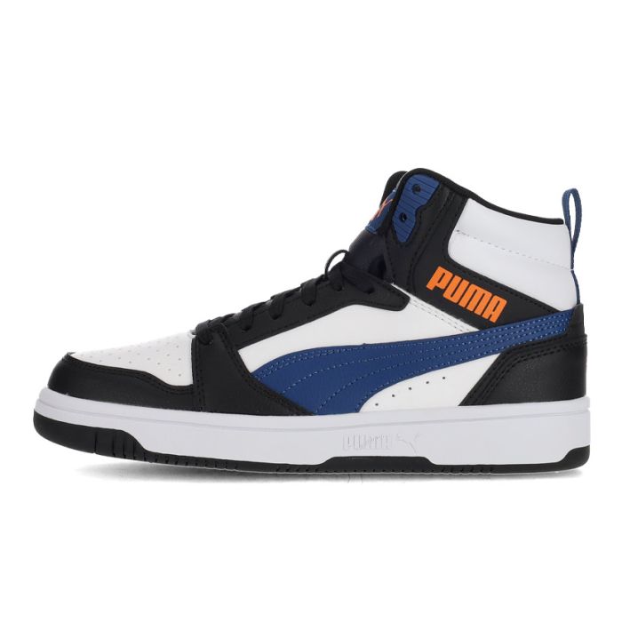 Skipper Bar Puma Rebound V6 Mid Shoes Youth White/Royal (39383131