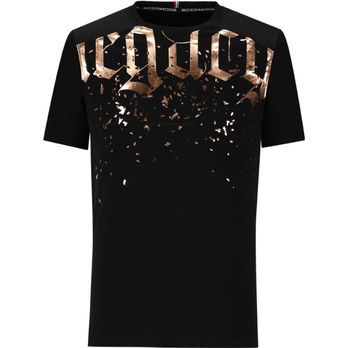 Rossimoda Salvatore T‑Shirt Mens Black/Rose | Stylish Lifestyle