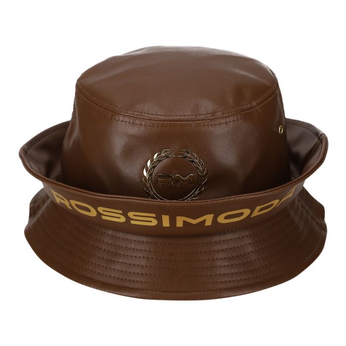 Rossimoda Erick Bucket Hat Choc/Gold | Luxury Streetwear Accessory