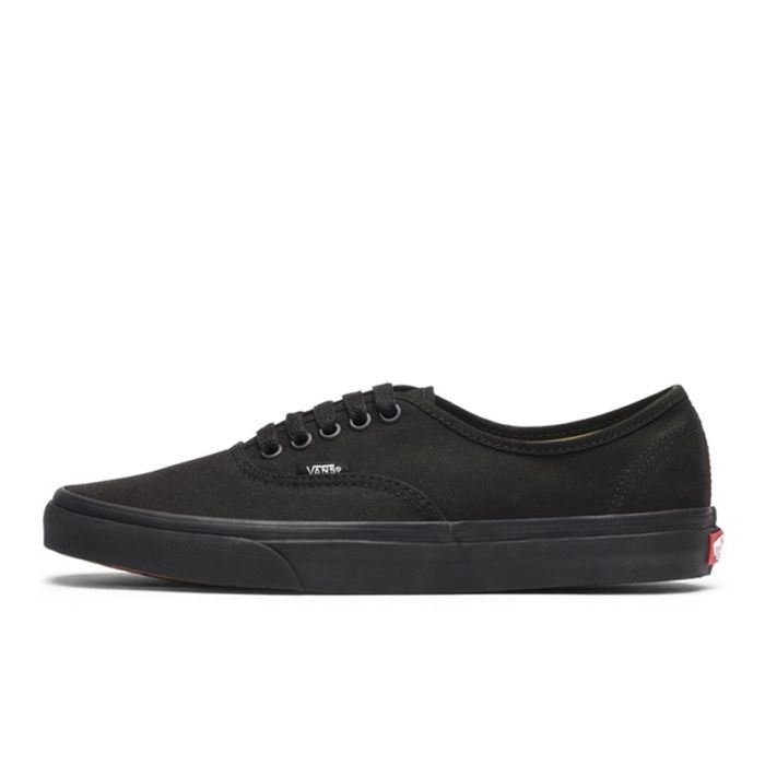 Skipper Bar Vans Authentic Men's Shoes Mono Black Sleek