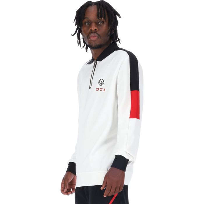 Shop Volkswagen Con Colour 3/4 Zip GTI Jacket Mens White/Black