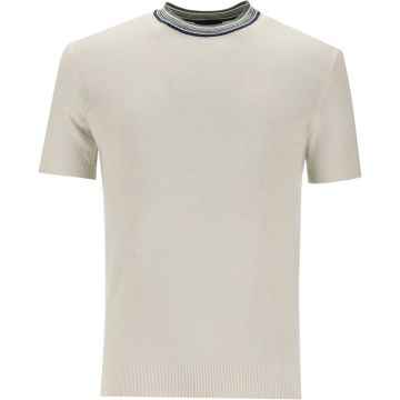 Baroni Stripe Crewneck Knit T-Shirt Mens Turtle Dove