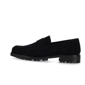 CRO816B-P-CROUCH-TREAD-PINPUNCH-SUEDE-BLK-TR1917-V1