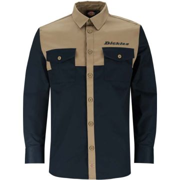 DKS262NK-DICKIES-TWO-TONE-SHIRT-NVY-KHAKI-0070115-V1