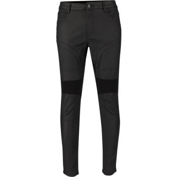 London Republic Biker Coated Denim Mens Black