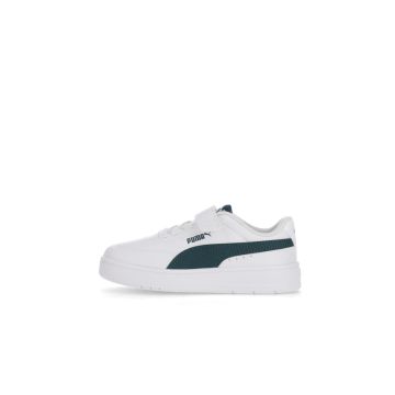 Puma Court Classic Clean Shoes Kids White/Green
