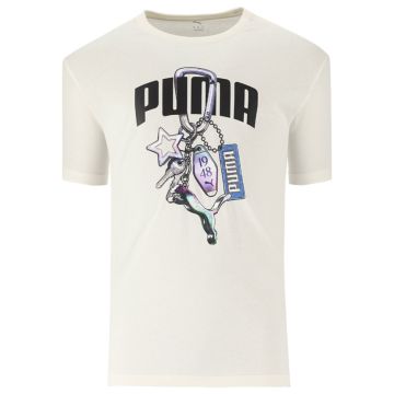 Puma Graphics Relaxed Execution T-Shirt Mens Warm White