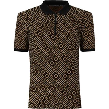 Rossimoda Maani Polo Mens Black/Gold/Multi