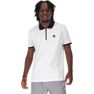 Volkswagen Zip Collar Classic Badge Golfer Mens Blanc